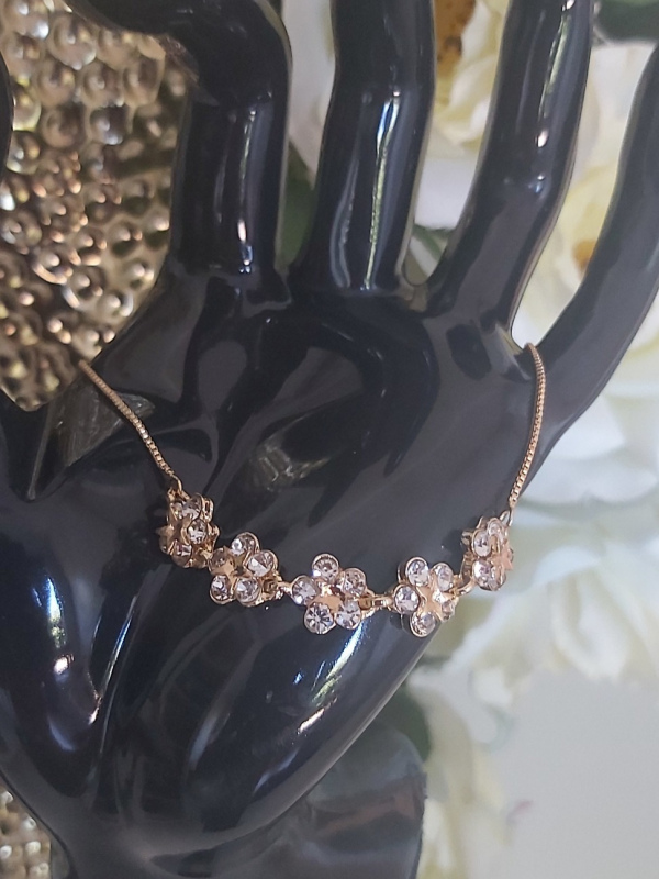 Cubic Zirconia Flower Bracelet
