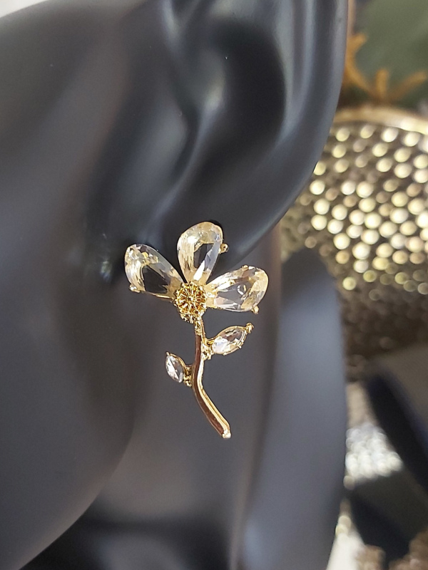 Crystal Flower Earrings
